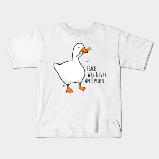 Peace Was Never An Option Kids T-Shirt